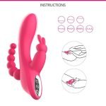 G Spot Dildo Rabbit Vibrator 3-in-one function Vibration Waterproof