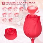 Rose Sex Toy Dual Sucking Vibrator For Women