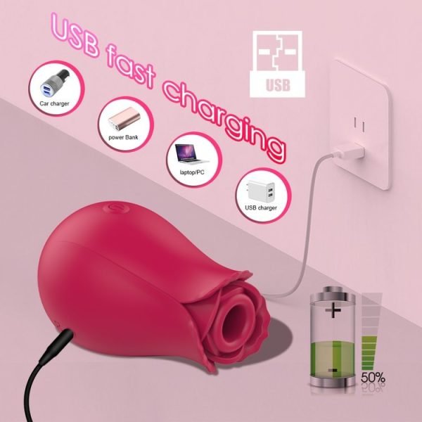 Rose Toy 10 Speeds Oral Sucking Vibrator