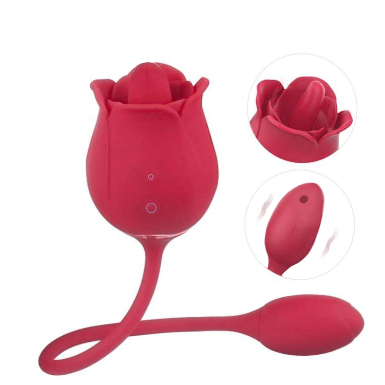 Rose tongue licking clitoral vibrator product image