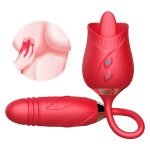 Rose Toy Licking Double Design Bullet Vibrator Pro