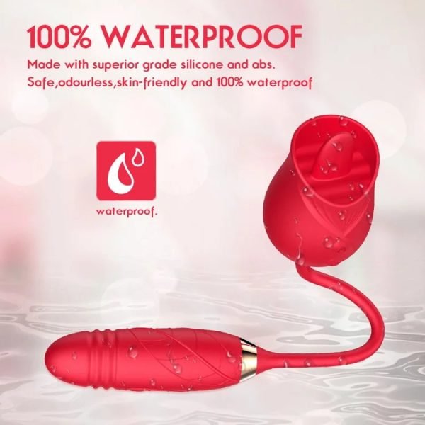 Rose Toy Licking Double Design Bullet Vibrator Pro