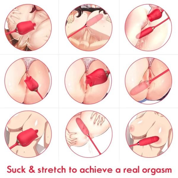 Rose Toy Licking Double Design Bullet Vibrator Pro