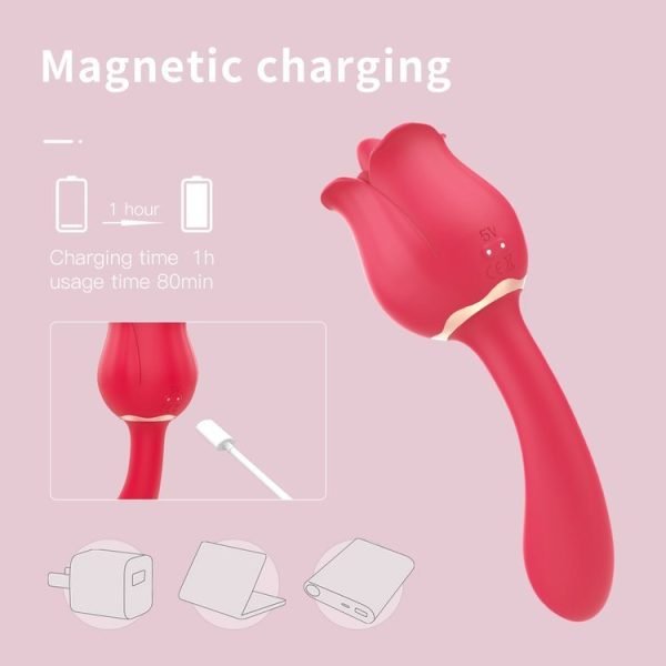 Rose Vibrator Nipple Licking Stimulator