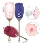 Silicone Rose Vibrator With Tongue Licking For Women