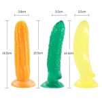 Jelly Penis Realistic Cucumber Banana Corn Dildo Sex Toys With Suction Cup