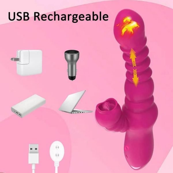 Thrusting Rabbit Vibrator for Clitoris & G-spot