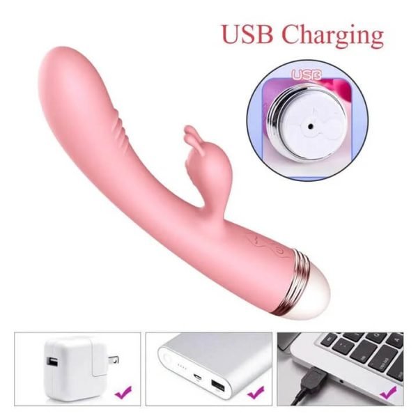 Rabbit Vibrator Strong Dildo Vibrator G-spot Clitoris Stimulator Vaginal Masturbation