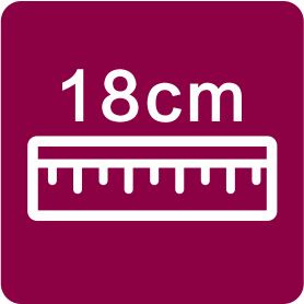 18cm [(Default) (Not available for 165cm MAX)]